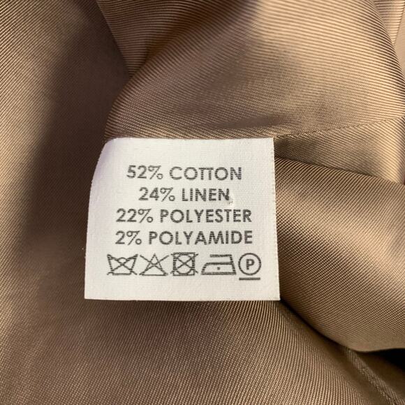 DRIES VAN NOTEN Size 10 Brown Rust Cotton Linen Blend Plaid Jacket Blazer - Picture 7 of 7